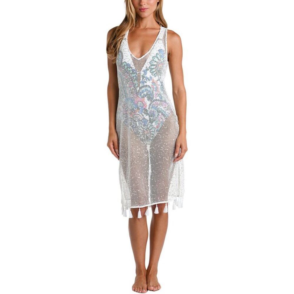 Sunshine 79 Womens  Shine Crochet Midi Dress